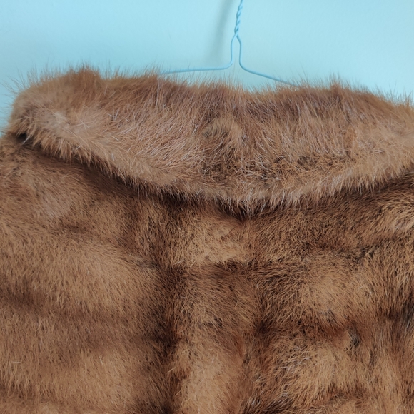 Vintage Hazelnut Mink Fur Stole Cape - Picture 11 of 16
